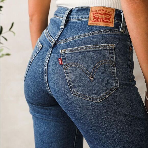 NWT Levi’s Ribcage Straight Jeans Size 29 | 8 in Summer Slide Ankle Medium Wash - Picture 8 of 16